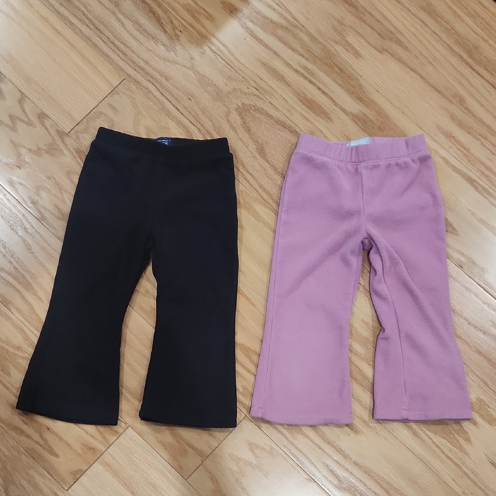 The Children's Place Black and Mauve Flare Sweatpants 2T